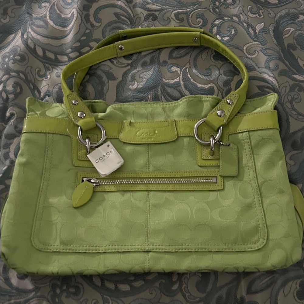 Coach Lime Green Shoulder Bag